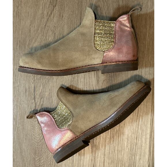 Penelope Chilvers Safari Metallic Patchwork Ankle Chelsea Boots Size 40EU/9.5US - Picture 1 of 8